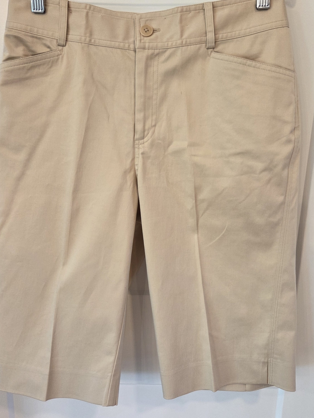 Lauren Ralph Lauren Khaki Bermuda Shorts Size 4 Stretch Cotton